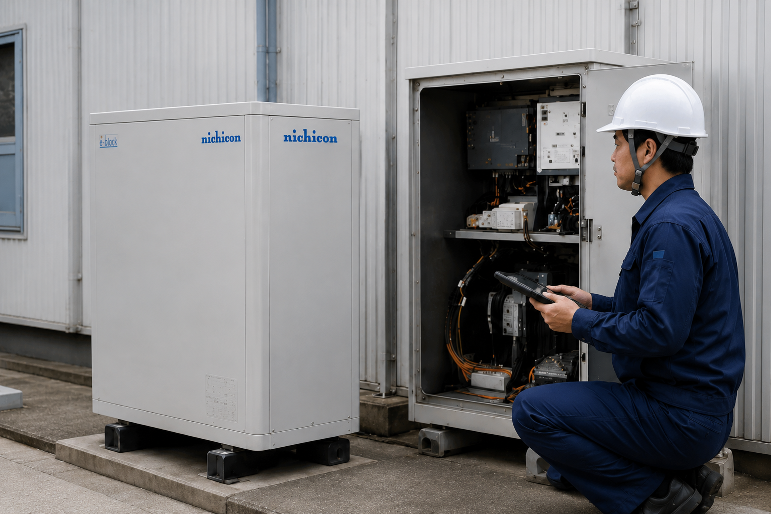 蓄電池設置作業のイメージ