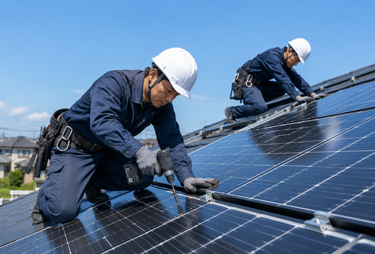 太陽光・蓄電池導入の様子